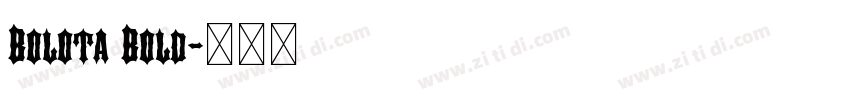 Bolota Bold字体转换